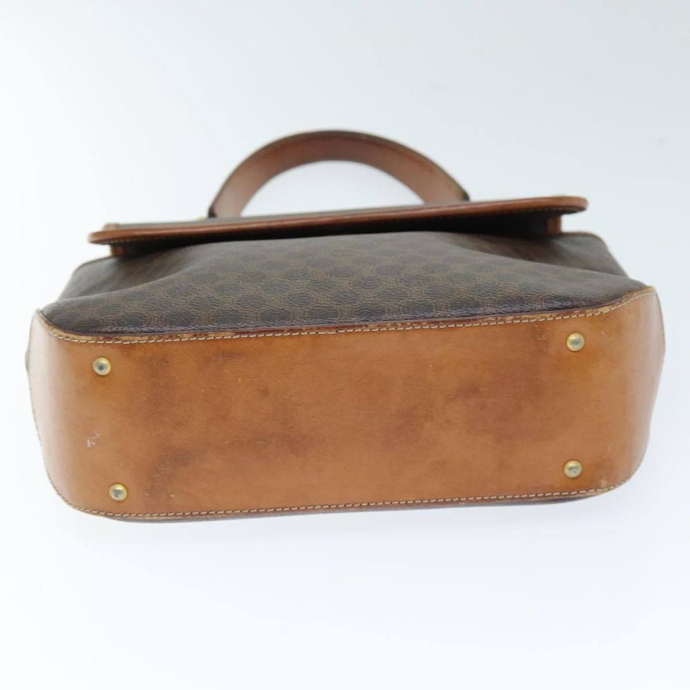 CELINE Macadam Canvas Hand Bag PVC Brown Auth 73419 - Picture 5 of 16